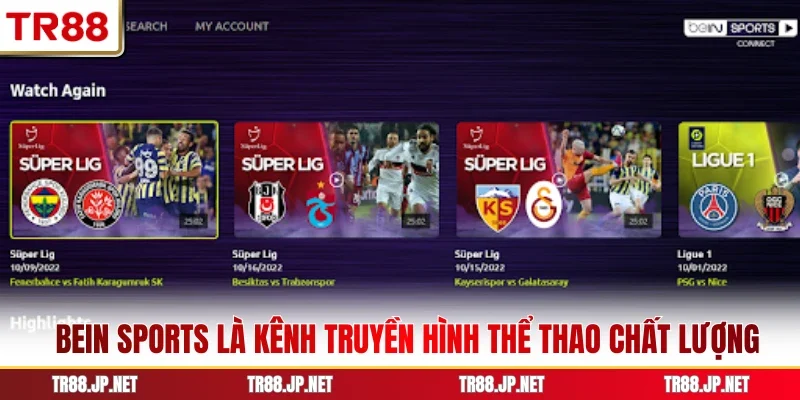 BEIN Sports là kênh truyền hình thể thao chất lượng